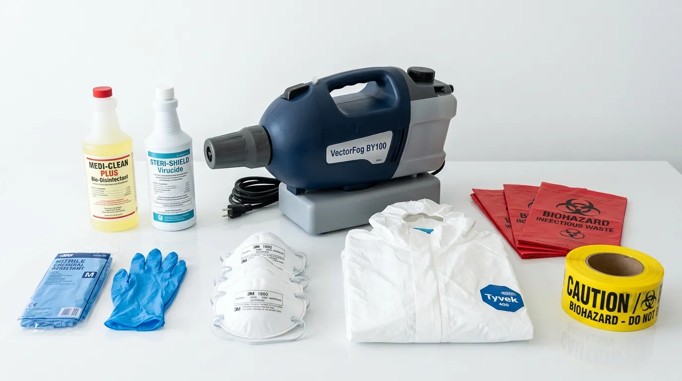 Professional biohazard remediation crew working in Friendswood